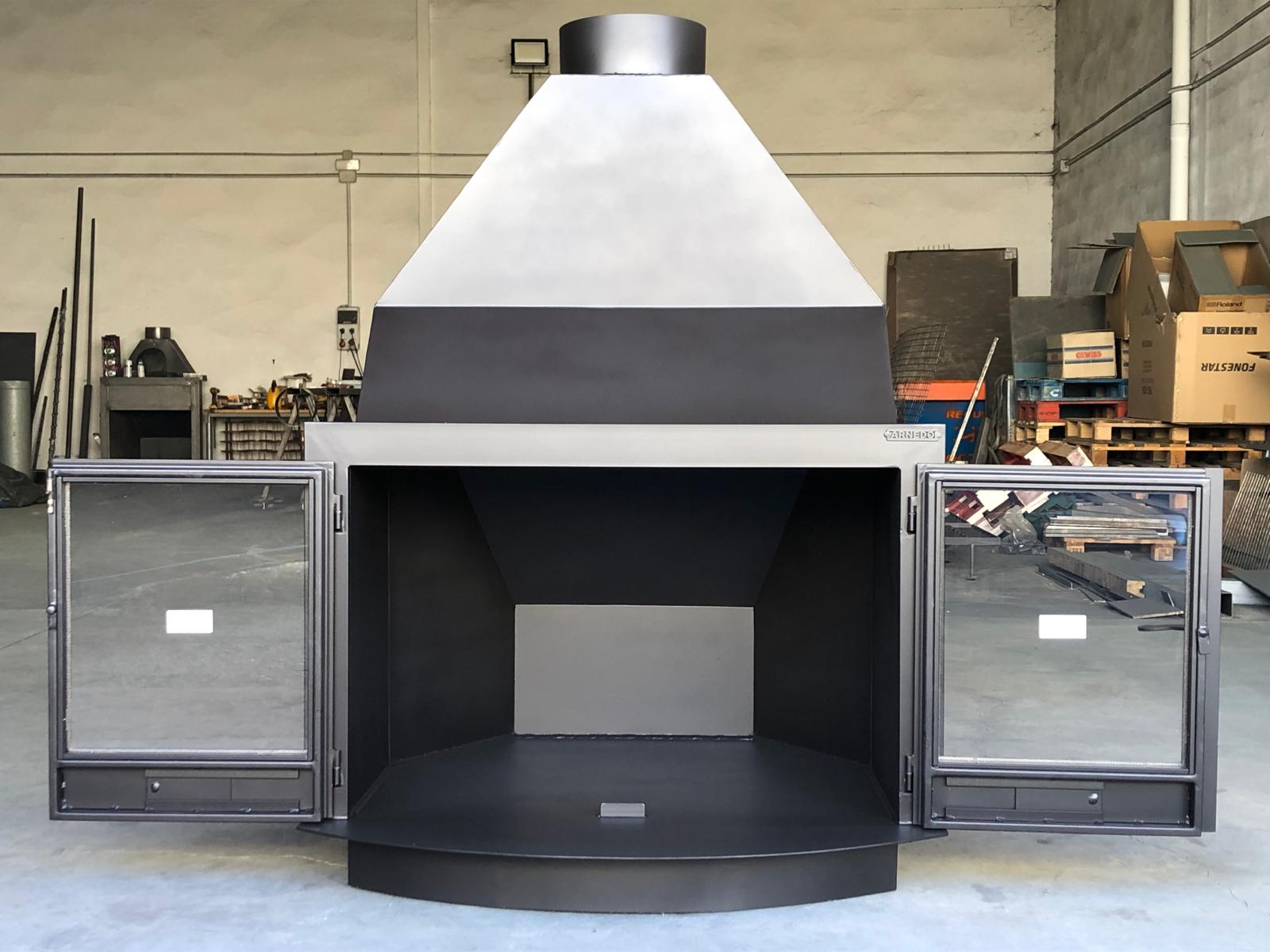 Chimenea Arnedo Premium Medio Punto estilo moderno con Puertas