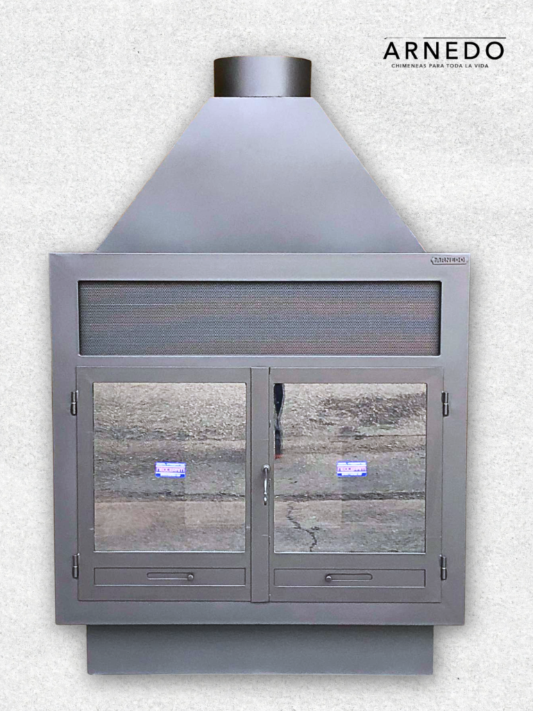 Chimenea Arnedo Premium Recta estilo rústico con Puertas